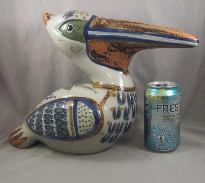 MASSIVE Mexican Tonala Pottery Pelican by Erandi