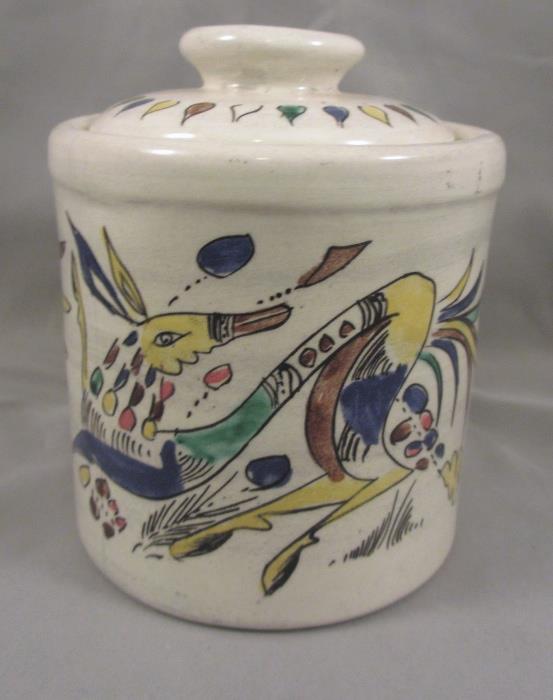 Rare Felix Tissot "Taxco Viejo" Mexican Pottery Lidded Jar