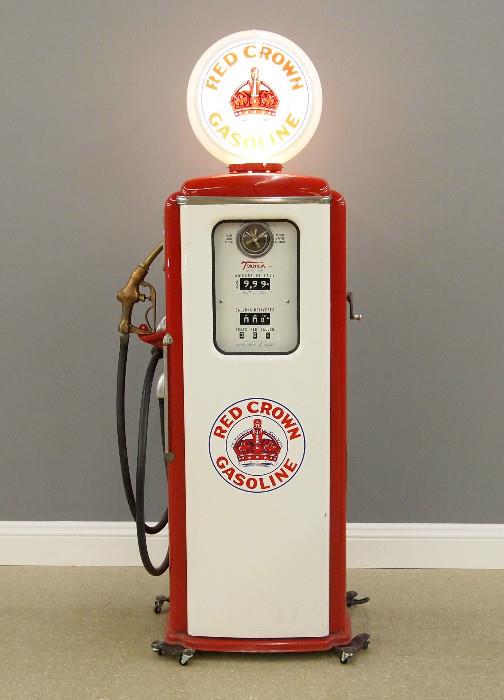 Red Crown Gas Pump