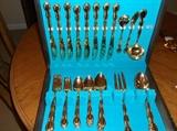 Golden stainless flatware