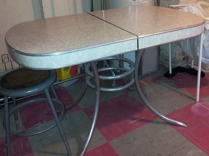 retro chrome base kitchen table