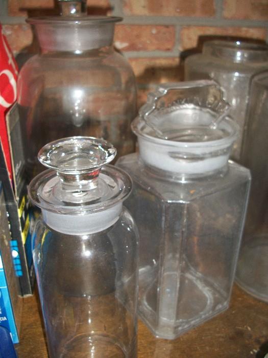 apothecary jars from old New Orleans general store