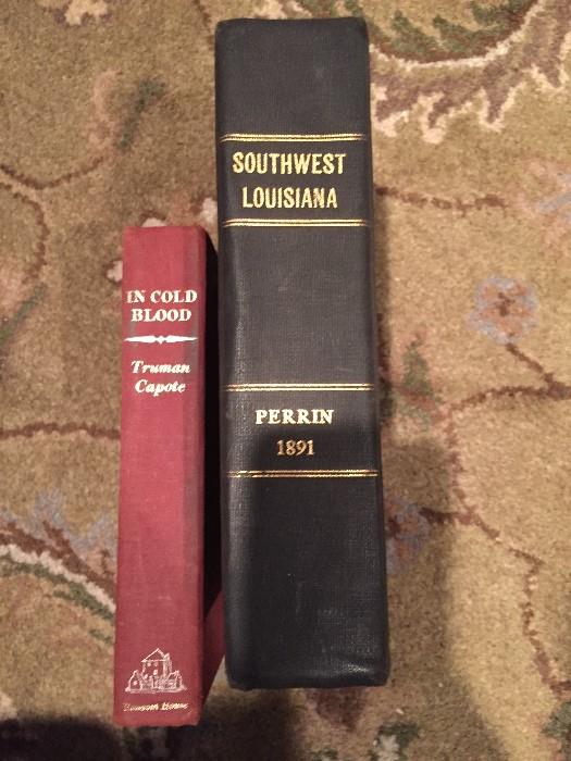 1st edition Capote and an original 1891 book about famous men of Southwest LA--Many fascinating books available for purchase