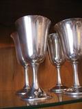 Sterling silver goblets.
