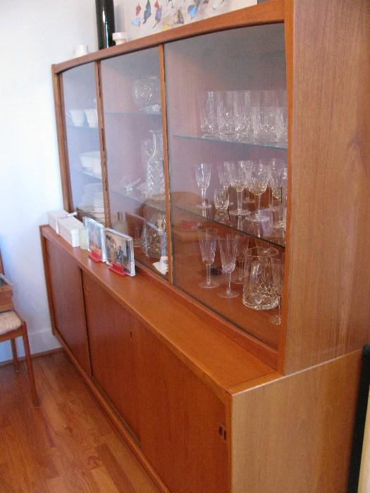 Mid Century modern danish made teak display case.