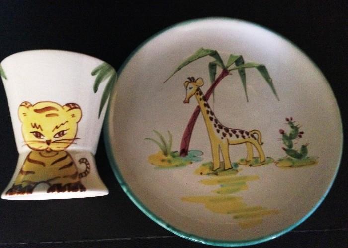italian childs plate and cup