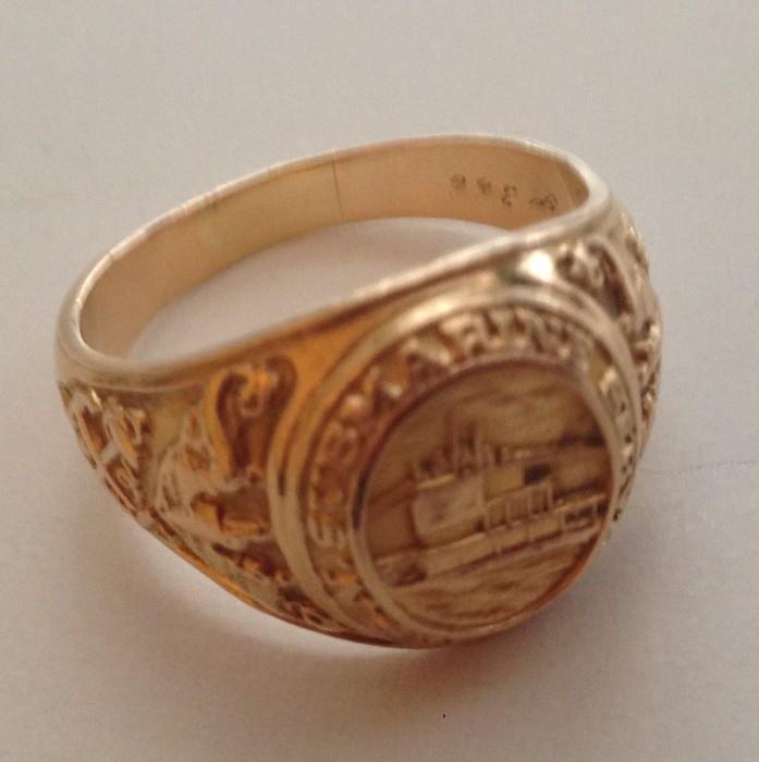 Doug's WWII gold Submarine ring 