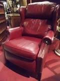 BURGUNDY LEATHER RECLINER