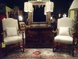PAIR FRENCH LOUIS XIII STYLE ARMCHAIRS