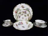 65 PIECE HEREND CHINA SERVICE, QUEEN VICTORIA PATTERN