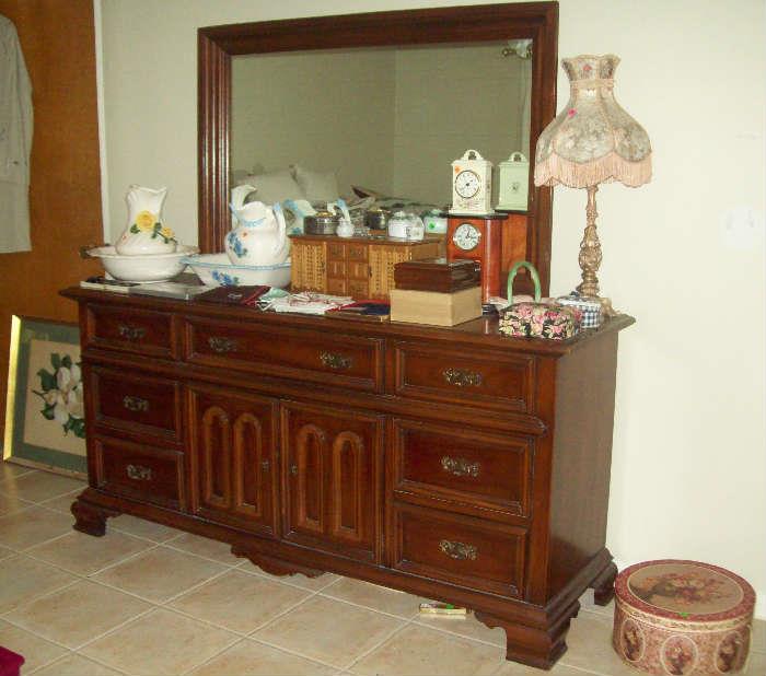 Lovely old dresser with mirror.
