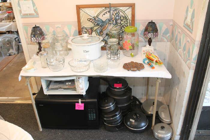 Microwave, Crock Pot, Pots and Pans