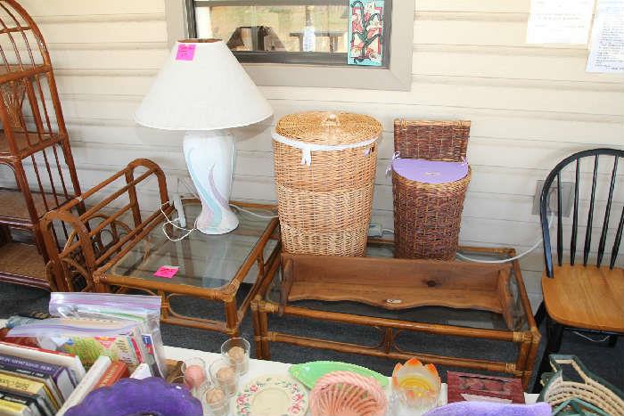 Wicker Items, Rattan Items, Books, Candles