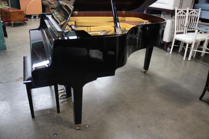A19#2 Petrof 1985 Grand Piano 6’5’’ Black Laquer Finish Minor Scratches on Lid Condition of 9/10 #456816