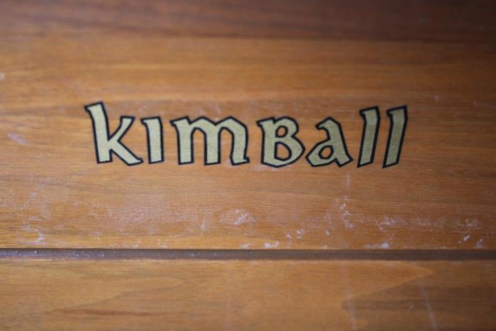 A19#4 Kimball 1963 Console Piano Medium Finish Rough Condition of 7 #637983