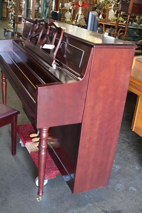 A4#6 Hardman Studio Upright Piano DArk Cherry Condition of 8 #E02728