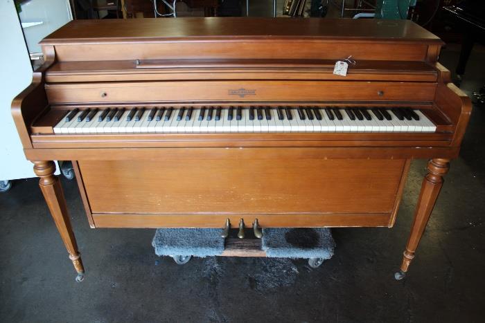 B141 #2 Cable Nelson 37” 1961 Spinet Piano *front panel broken, finish rough* #311402 Condition of 5