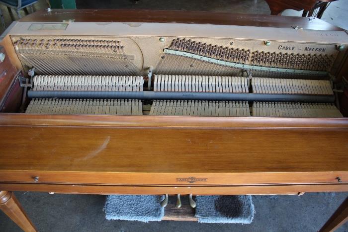 B141 #2 Cable Nelson 37” 1961 Spinet Piano *front panel broken, finish rough* #311402 Condition of 5