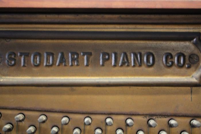G54 #3 Stodart 1928 Mahogany Upright Piano *missing knob, finish rough* #31945 Condition of 6/7
