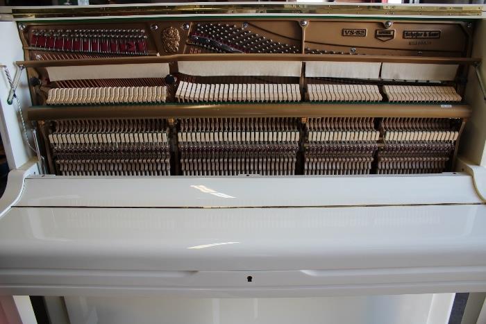 A54 #7 Schafer & Sons by Samick Model VS-52 1988 Hi Gloss Cream Upright Piano 8few small chips* #HHJOO839 Condition of 8