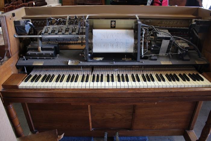 A19 #9 Cabaret by Aeolian 46” 1906 Upright  Pump/Electric Player Piano *missing cord* But pump works* #9102 Condition of 7