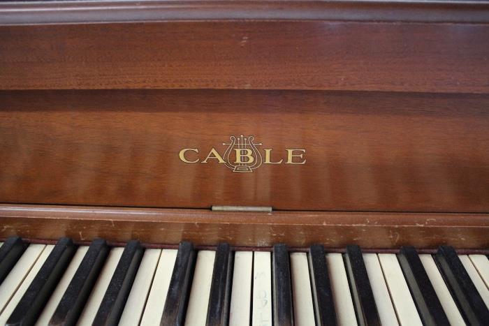 A4- #6 Cable 42” 1937 Mahogany Console Piano *keys rough, finish very rough* #307126 Condition of 6