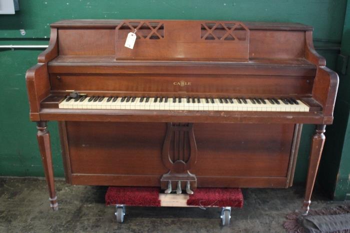 A4- #6 Cable 42” 1937 Mahogany Console Piano *keys rough, finish very rough* #307126 Condition of 6