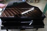 A19#9 Steinway Sons 1918 6’2’’ Grand Piano Model A Hi Gloss Black & Burl Walnut Finish  with working QRS disc player  Minor Knicks Condition of 9/10 #191495