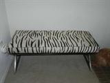 Lillian August Zebra skin bench