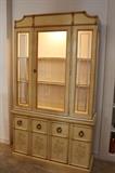 Vintage painted bookcase/curio cabinet