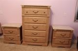 Faux marble top dresser and nightstands