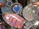 Collection of over 200 paperweights, many artist signed