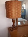 unique wood lamps with basket weave shades