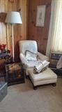 Leather chair & ottoman