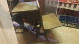 Antique cast iron school desk