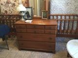 2 twin Jennylind antiqued twin beds and a dresser.  Beds will bed priced at $60 each and $100