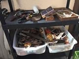many antique tools, many watch and jewelry tools