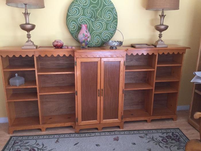 Very nice display cabinet and book case $95 OBO