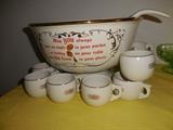 Very Vintage Hall Punch Bowl.12 Cups.Ladle.