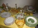 Depression Glass, Dessert Plates, Colonial Homestead Bowls, by Royal