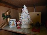 Vintage White Ceramic Lighted Tree