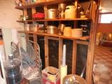 Vintage crocks, kitchen items
