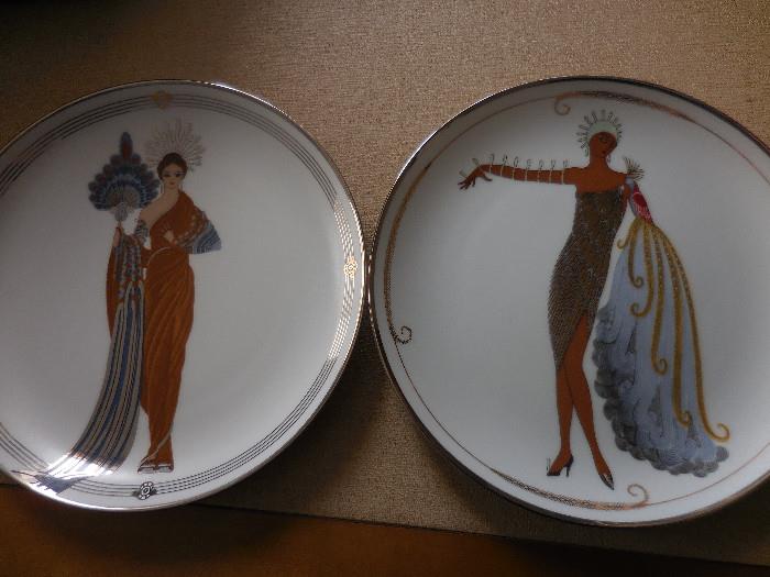 Erte' Decorative Plates