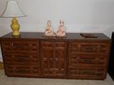 Bedroom dresser - piece of mid-century  bedroom suite.  Marked inside "First Family - From the Indoor World of Armstrong".