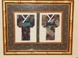 Fabric stitched kimono art