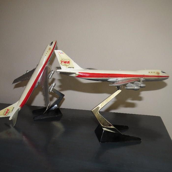 TWA Boeing 707 Metal Desktop Models