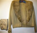 Vintage Fur collar-removable sweater