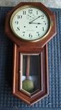 C/1880 Seth Thomas Quartered Oak long drop school house Regulator w/sweep second hand 