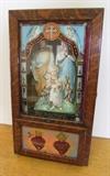 C/1910 Last Rites cabinet w/young Jesus figure 