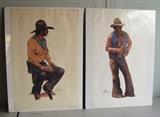 70s Large Cowboy Posters produced by Coors Beer Company for product promotion